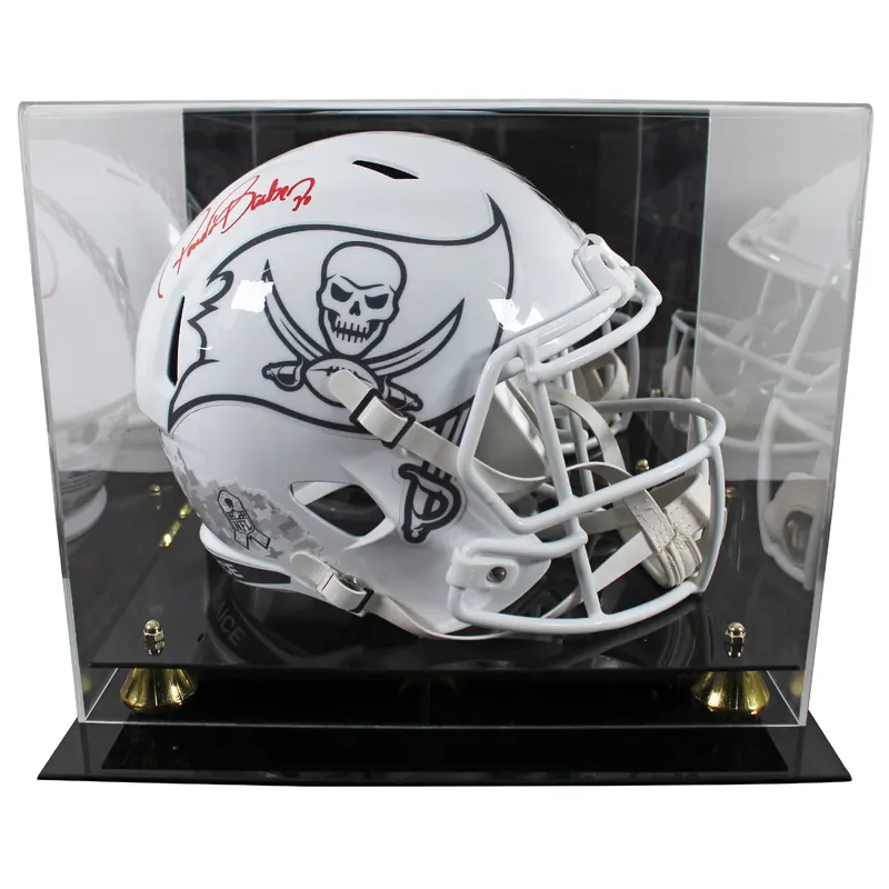 Buccaneers Ronde Barber Signed STS III Full Size Speed Rep Helmet w/ Case BAS W