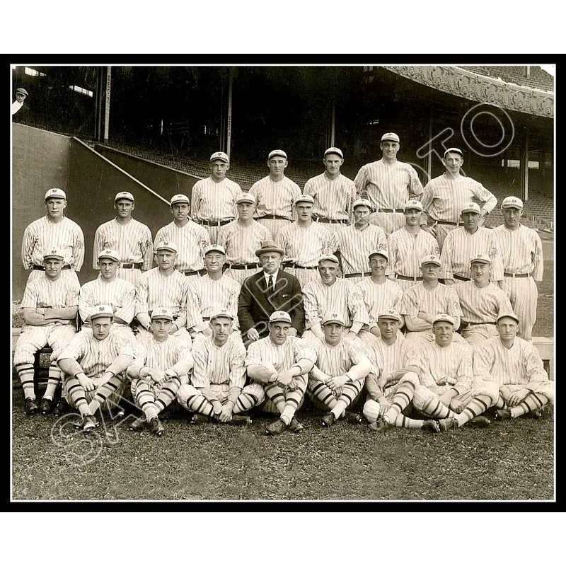 1922 New York Giants 8X10 Photo - McGraw Stengel Frisch - 2145