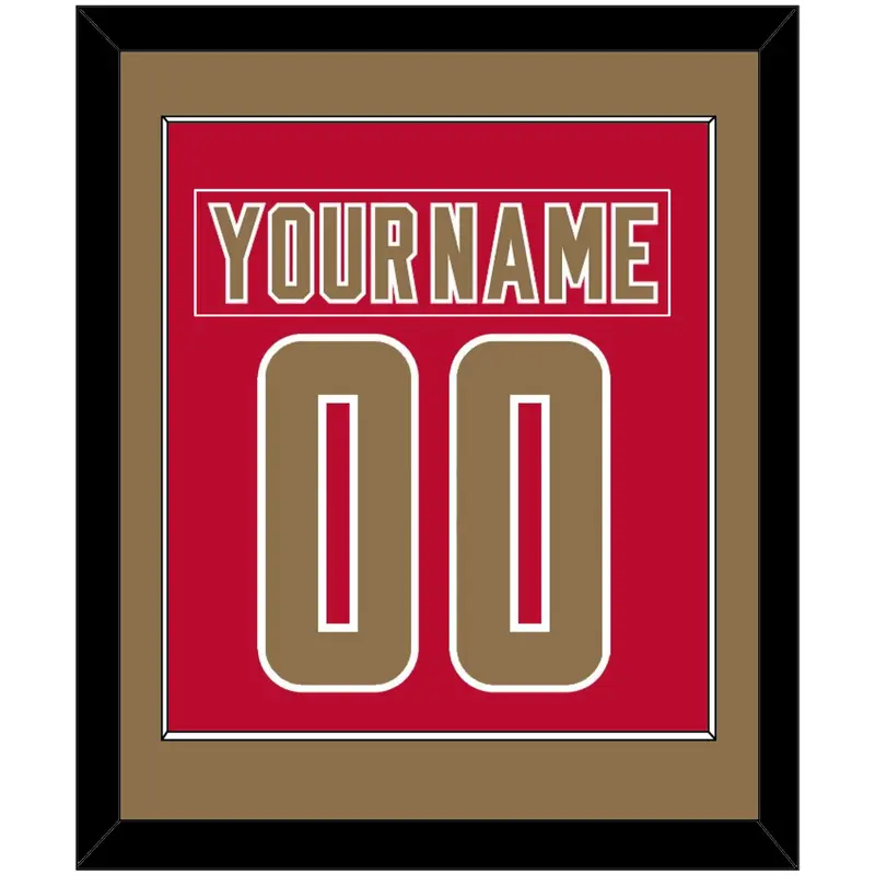 Denver Nameplate & Number (Back) Combined - Road Crimson - Single Mat 2