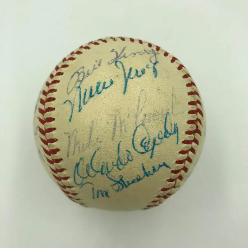 1960 All Star Game Team Signed National League Baseball With Willie Mays JSA COA