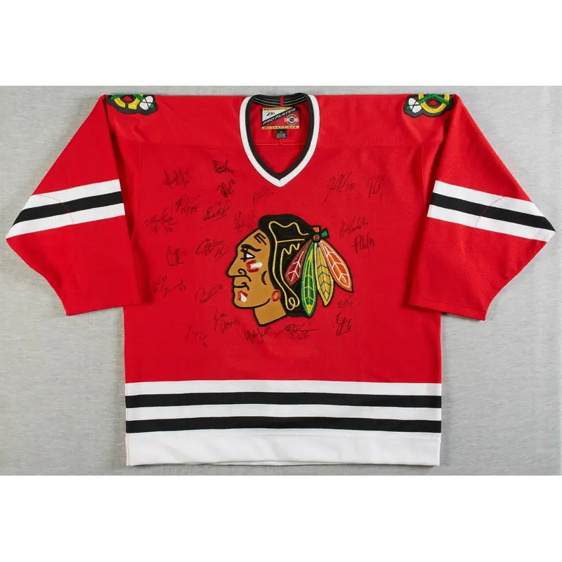1999-00 Chicago Blackhawks Team Signed Authentic Jersey 22 Sigs Beckett COA