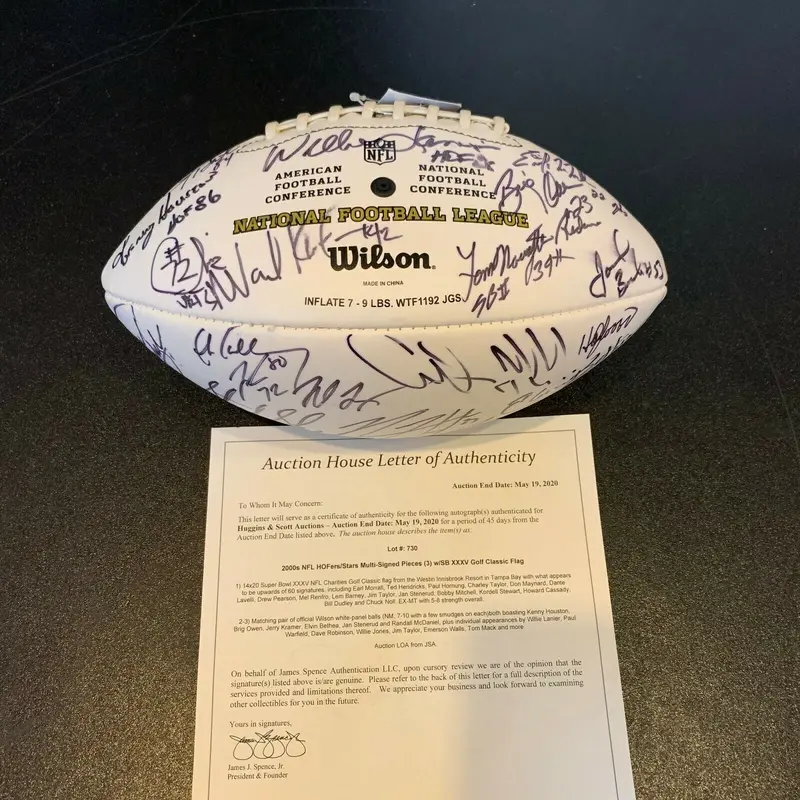 Football Legends & Hall Of Famers Signed NFL Football Jerry Kramer JSA COA