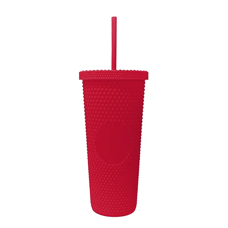 Plain Red 24oz Studded Tumbler