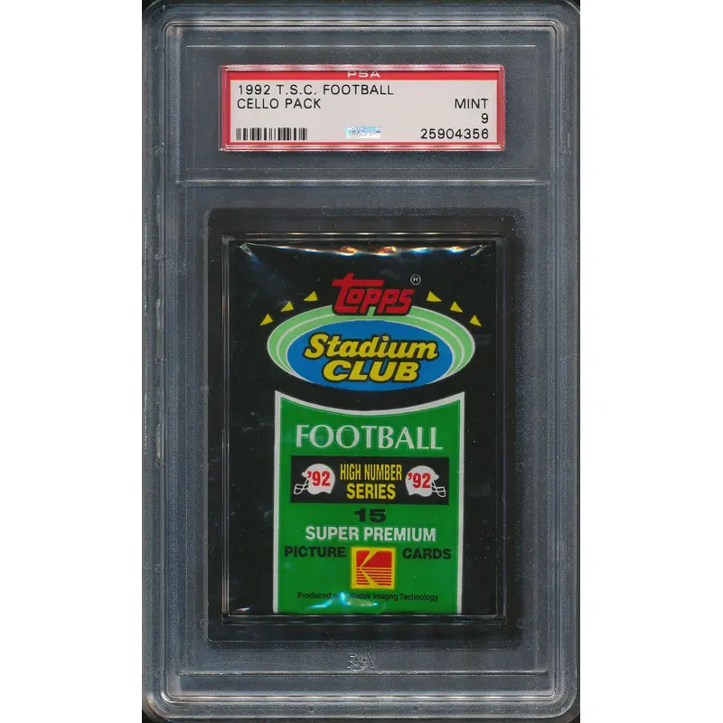 1992 Topps Stadium Club Football High Number Pack PSA 9