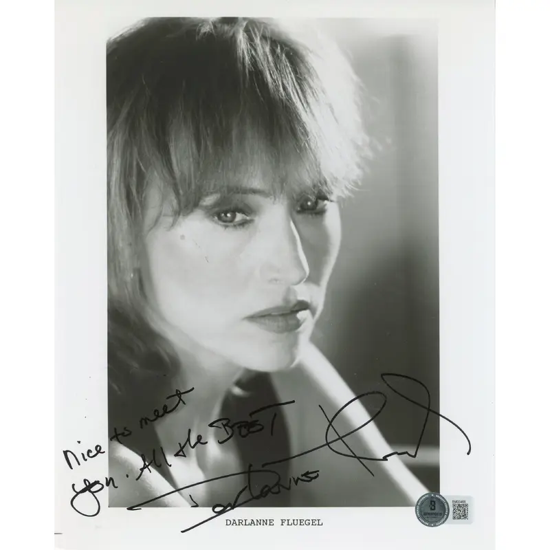 Darlanne Fluegel Running Scared "Nice to meet you" Signed Photo BAS #BM03468