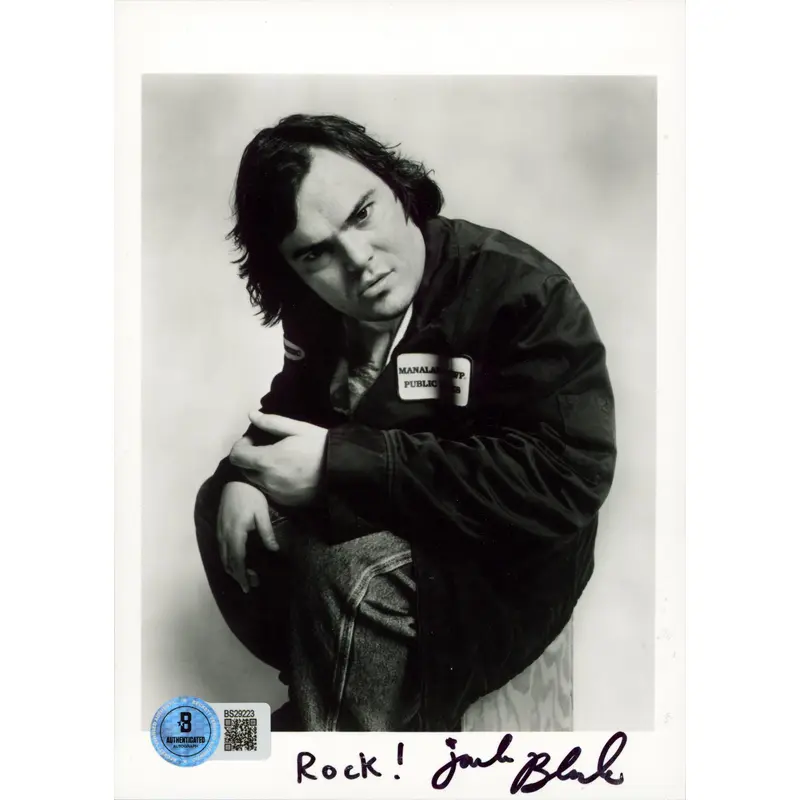 Jack Black School of Rock "Rock!" Authentic Signed 5x7 Photo BAS #BS29223
