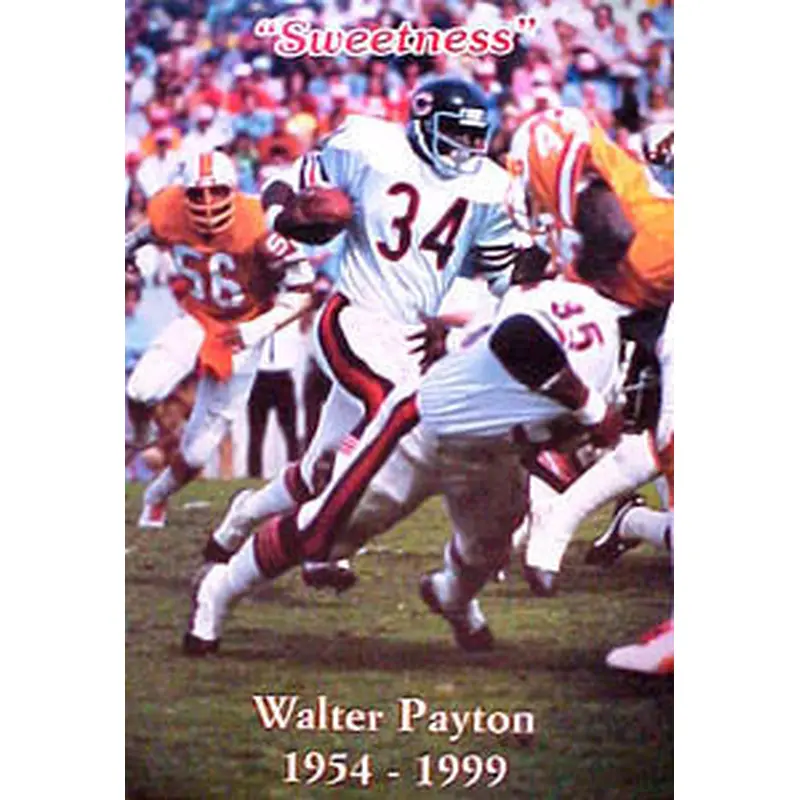 Walter Payton "Sweetness" Chicago Bears Commemorative Poster - Gametime 1999