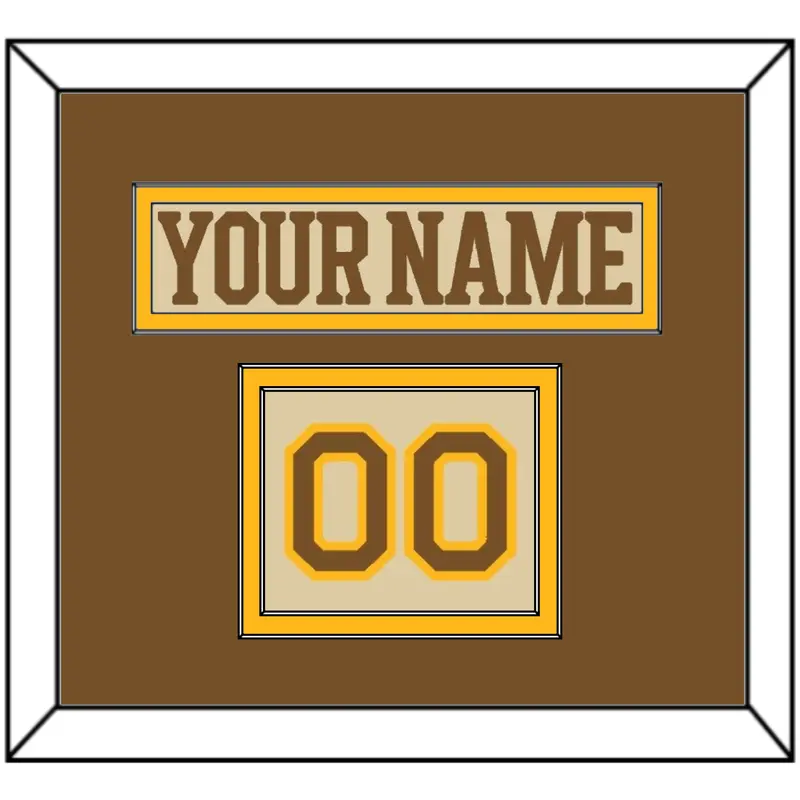 Boston Nameplate & Number (Shoulder) - Centennial Alternate Cream - Double Mat 3