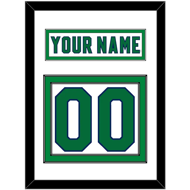 Carolina Nameplate & Number (Back) - Heritage White - Double Mat 2