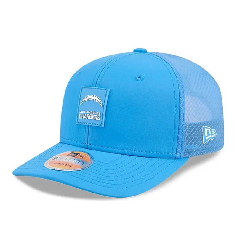 LA Chargers NFL Sideline 2025 Blue 9SEVENTY Trucker Stretch Snap Adjustable Cap