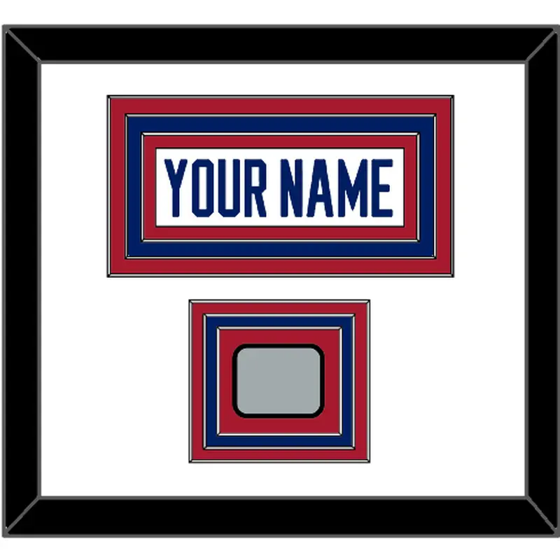 Montreal Nameplate & Stanley Cup Champions Patch - Home White (1984-1997) - Triple Mat 1
