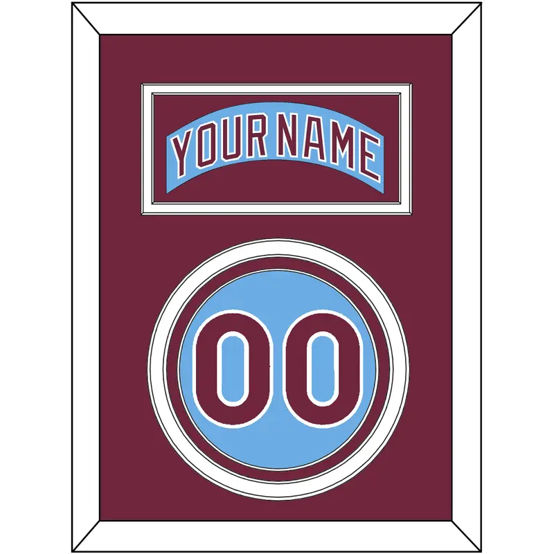 Philadelphia Nameplate & Number - Road Powder Blue (1973-1986) - Triple Mat 2
