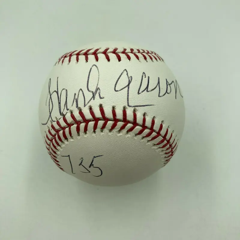 Mint Hank Aaron 755 Home Runs Signed Inscribed Major League Baseball JSA COA