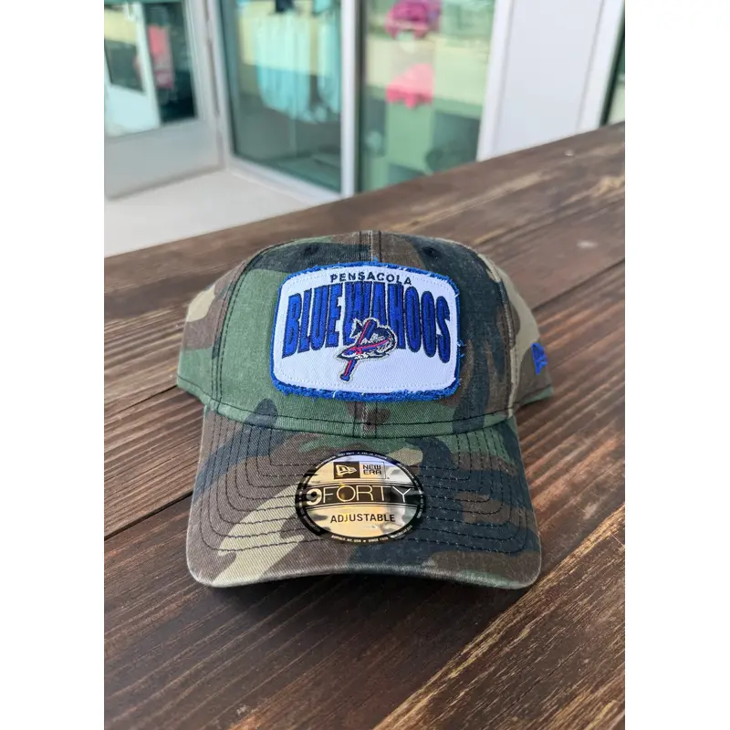 Pensacola Blue Wahoos New Era 9Forty Camo Trucker Hat