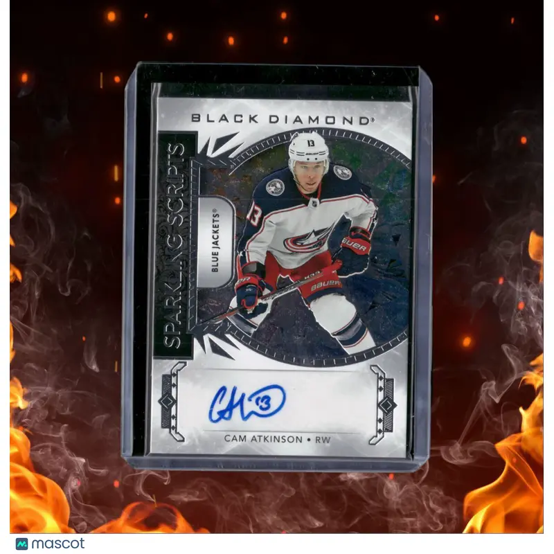 2019-20 Upper Deck Black Diamond Cam Atkinson Sparkling Scripts Auto #SC-CA