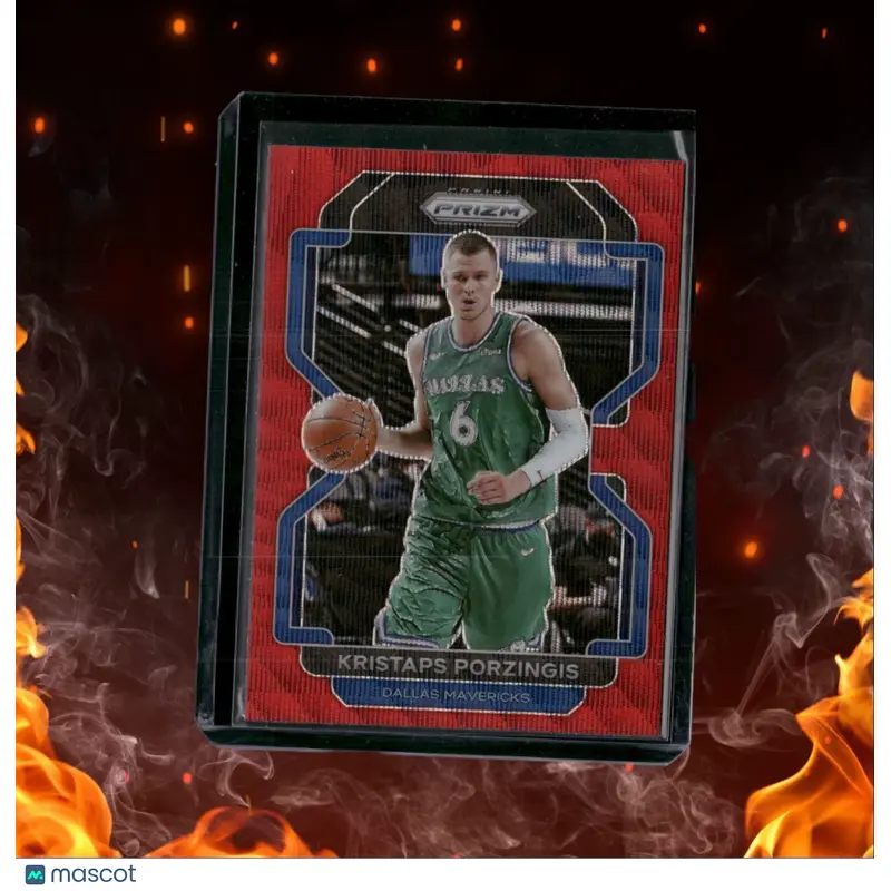 2021-22 Panini Prizm Kristaps Porzingis Ruby Wave Prizm #74