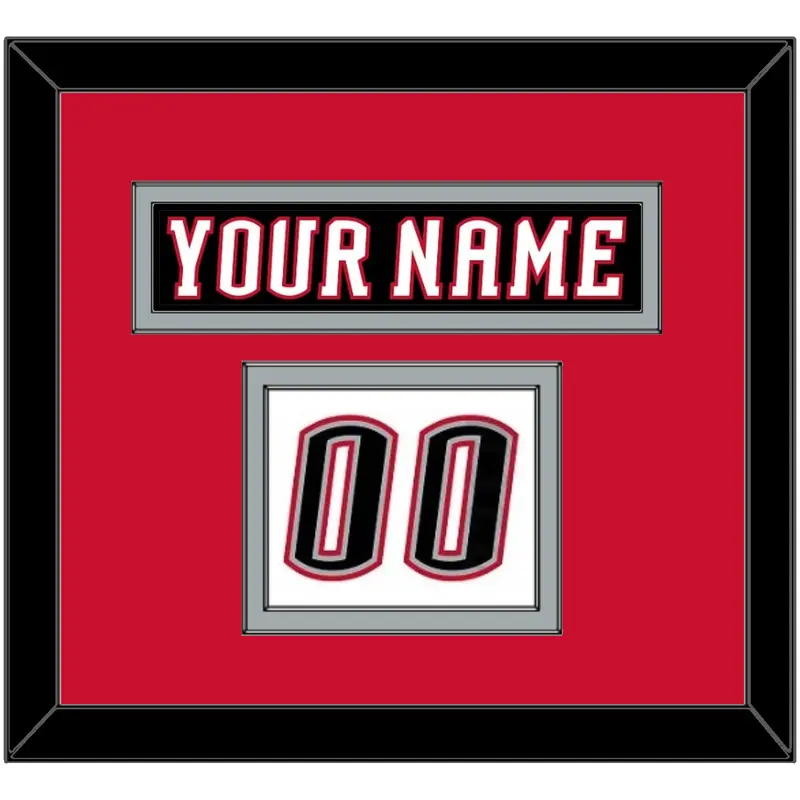 Buffalo Nameplate & Number (Shoulder) - Home White (1996-2006) - Double Mat 3