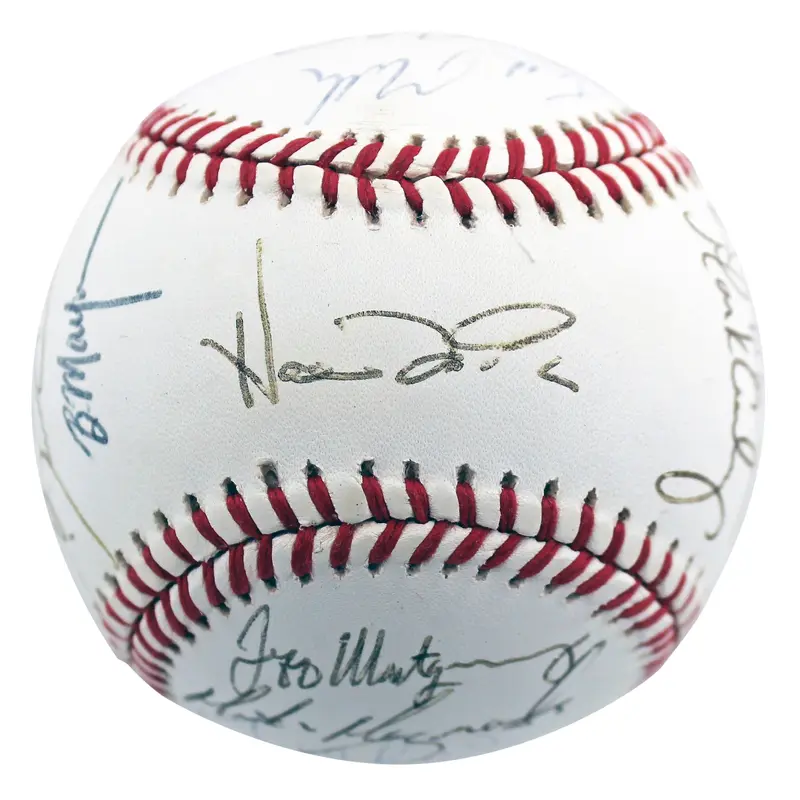 1992 Royals (22) McRae, Jefferies, Joyner +19 Signed Oal Baseball BAS #AB92991