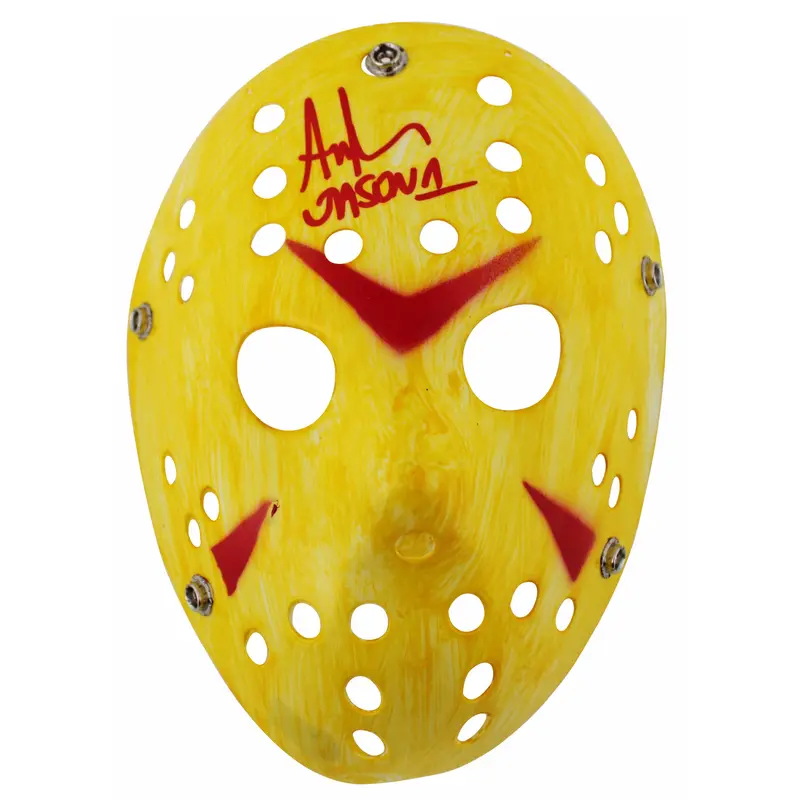 Ari Lehman Friday The 13th "Jason 1" Signed Yellow Jason Mask BAS Wit #1W482644