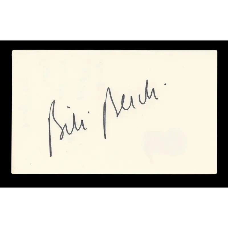 Bibi Besch Tremors Authentic Signed 3x5 Index Card Autographed BAS #AD70327