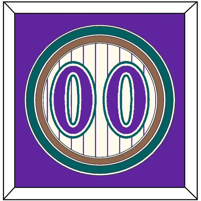 Arizona Number - Home Off-White Pinstripes (2001-2006) - Triple Mat 2