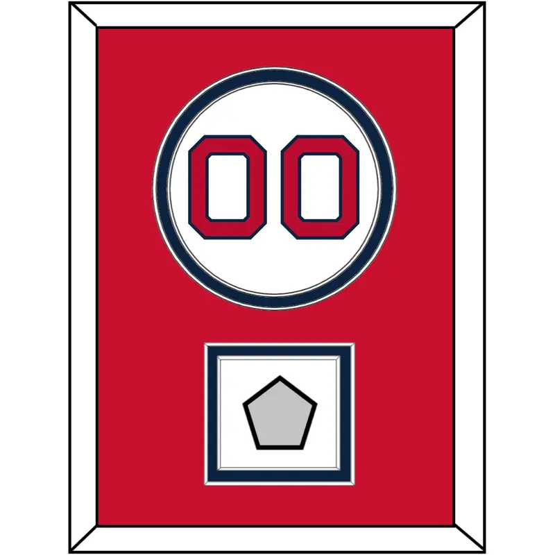 Boston Number & World Series Champions Patch - Home White - Double Mat 3