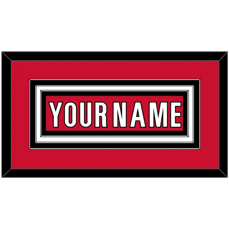 Carolina Nameplate - Home Red - Triple Mat 2