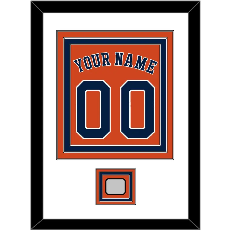Houston Name, Number & World Series Champions Patch - Alternate Orange - Triple Mat 1