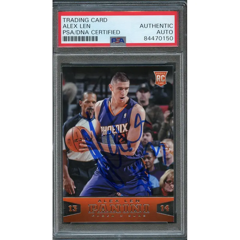 2013-14 Panini #177 Alex Len Signed Card AUTO PSA Slabbed RC Suns
