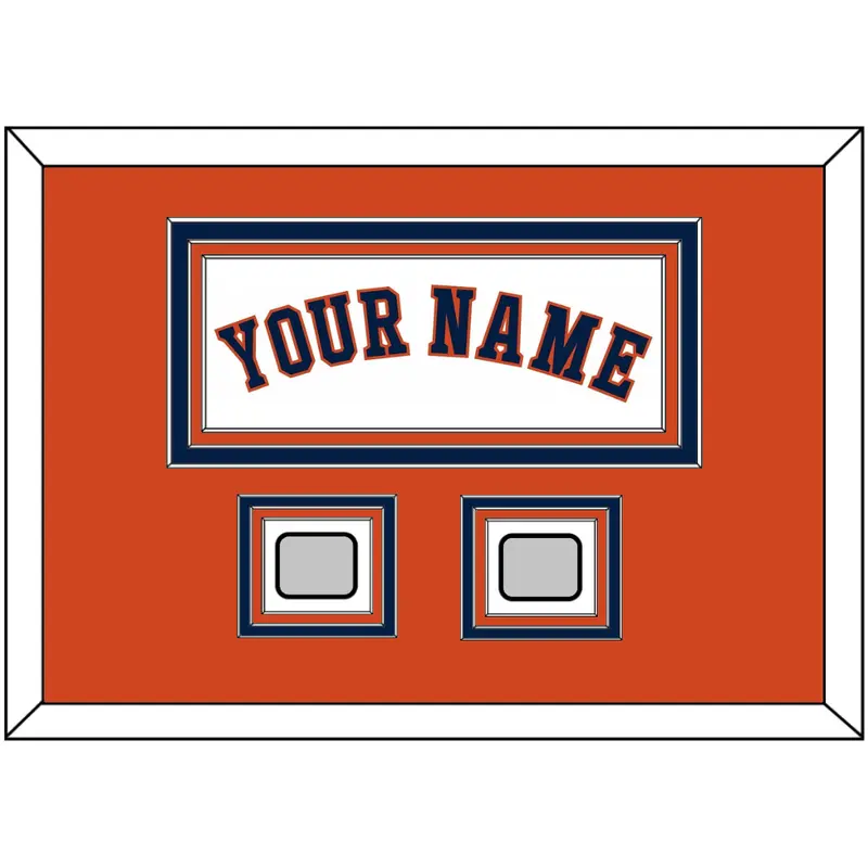 Houston Name & 2 World Series Champions Patches - Home White - Triple Mat 5