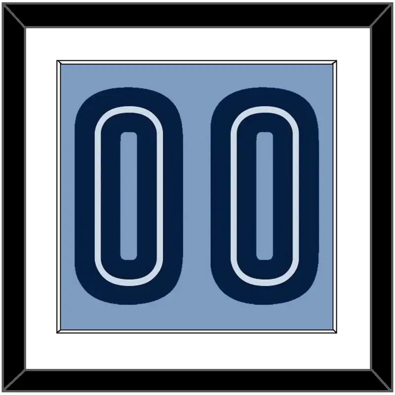 Memphis Number - Alternate Light Blue (2009-2010) - Single Mat 1