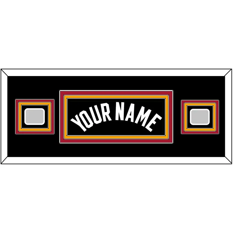 Miami Name & 2 Finals Patches - Road Black (1999-2008) - Triple Mat 8
