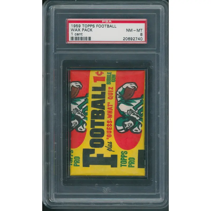 1959 Topps Football Unopened 1 Cent Wax Pack PSA 8 *2740