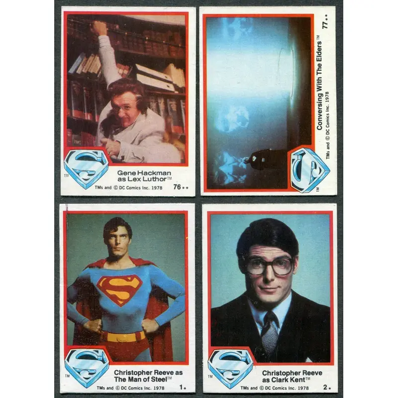 1978 Topps Superman The Movie Complete Series 1 Set (77) NM NM/MT