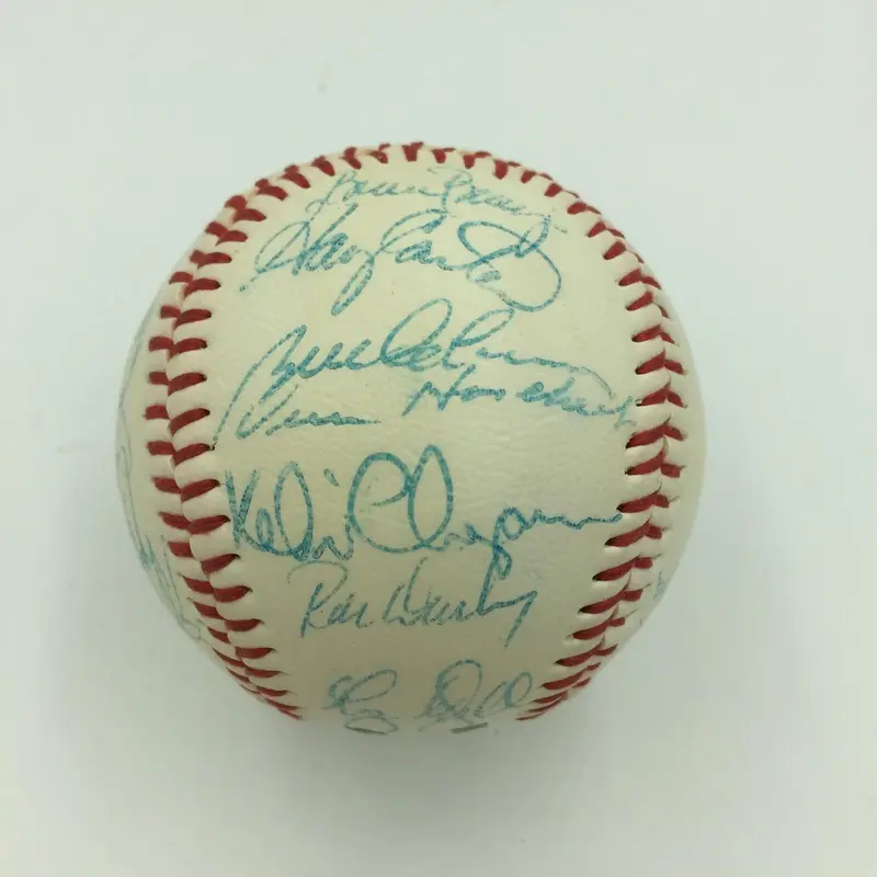 1985 New York Mets Team Signed Baseball 30 Signatures Gary Carter With JSA COA