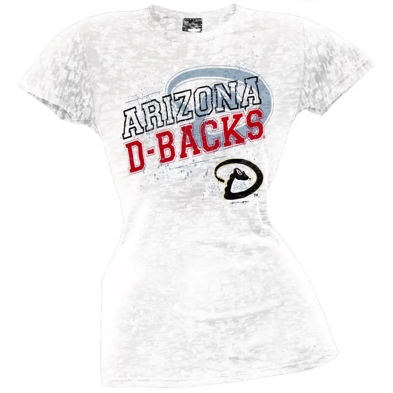 Arizona Diamondbacks - Splatter Juniors Burnout V-Neck T-Shirt