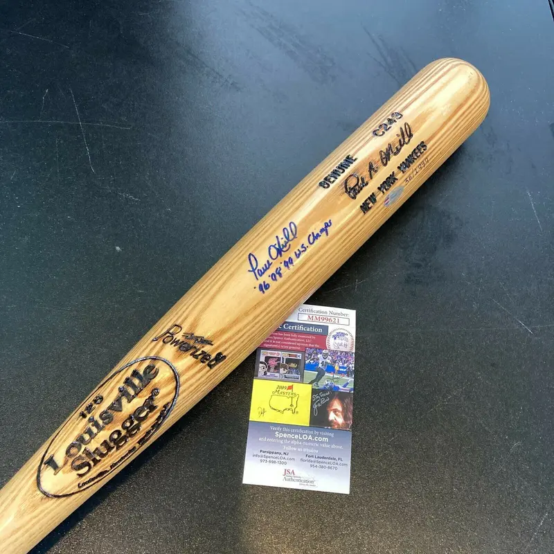 Paul O'neill 1996, 1998, 1999 W.S. Champs Signed Game Model Baseball Bat JSA COA
