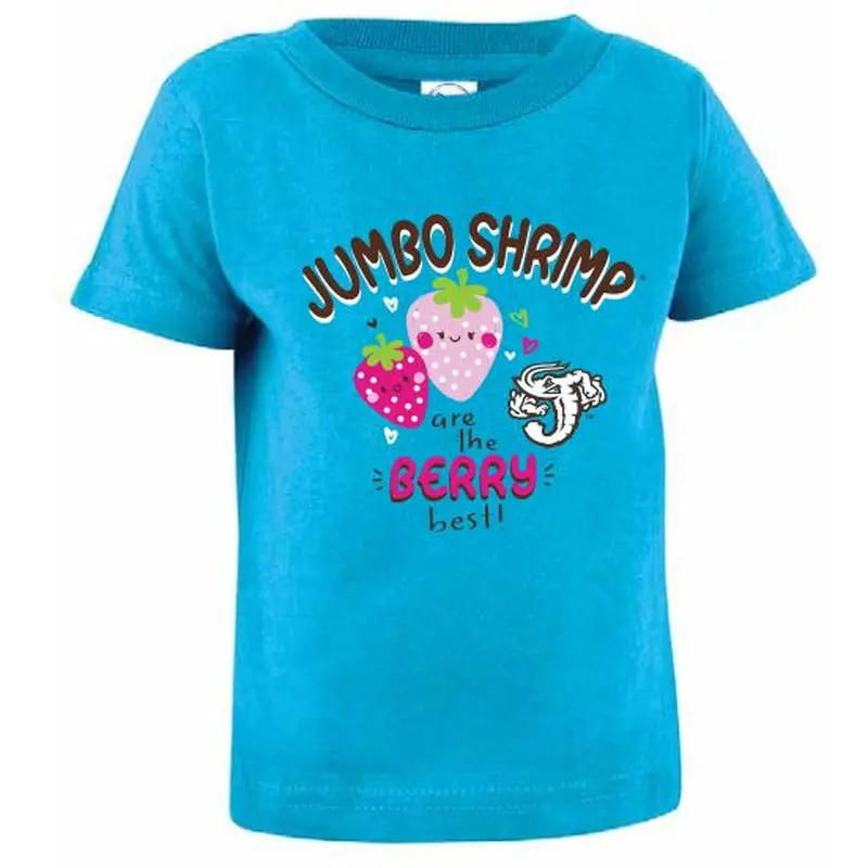 Jacksonville Jumbo Shrimp Soft As A Grape Turquoise Berry Infant Tee