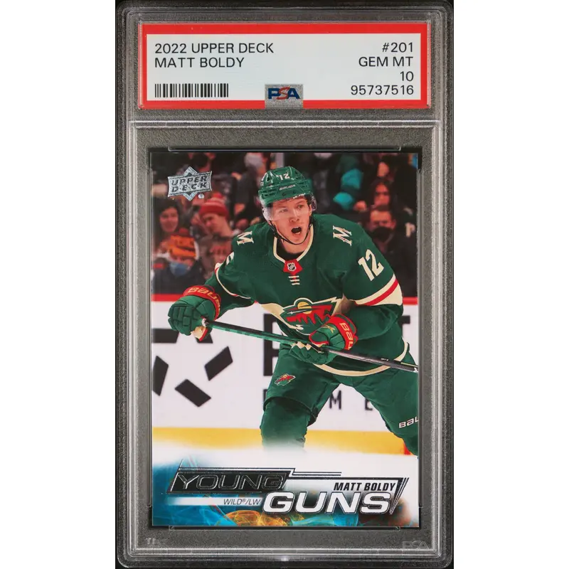 Matt Boldy 2023 Upper Deck Rookie #201 PSA 10 Gem Mint