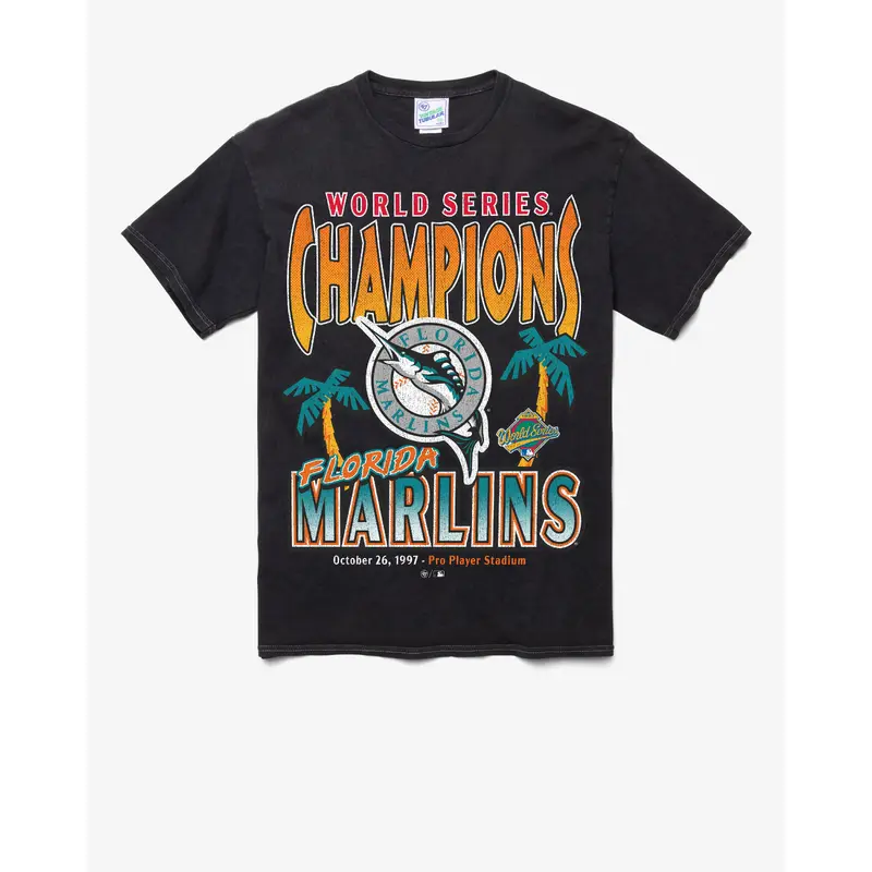 MIAMI MARLINS COOPERSTOWN WORLD SERIES LOCKER VINTAGE '47 TUBULAR TEE