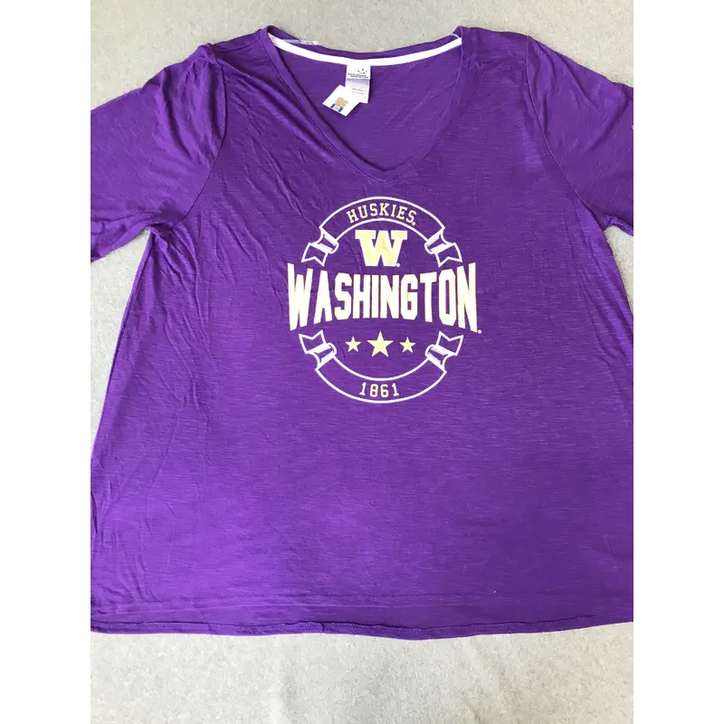 Women's UW Purple Shirt with Circle Logo