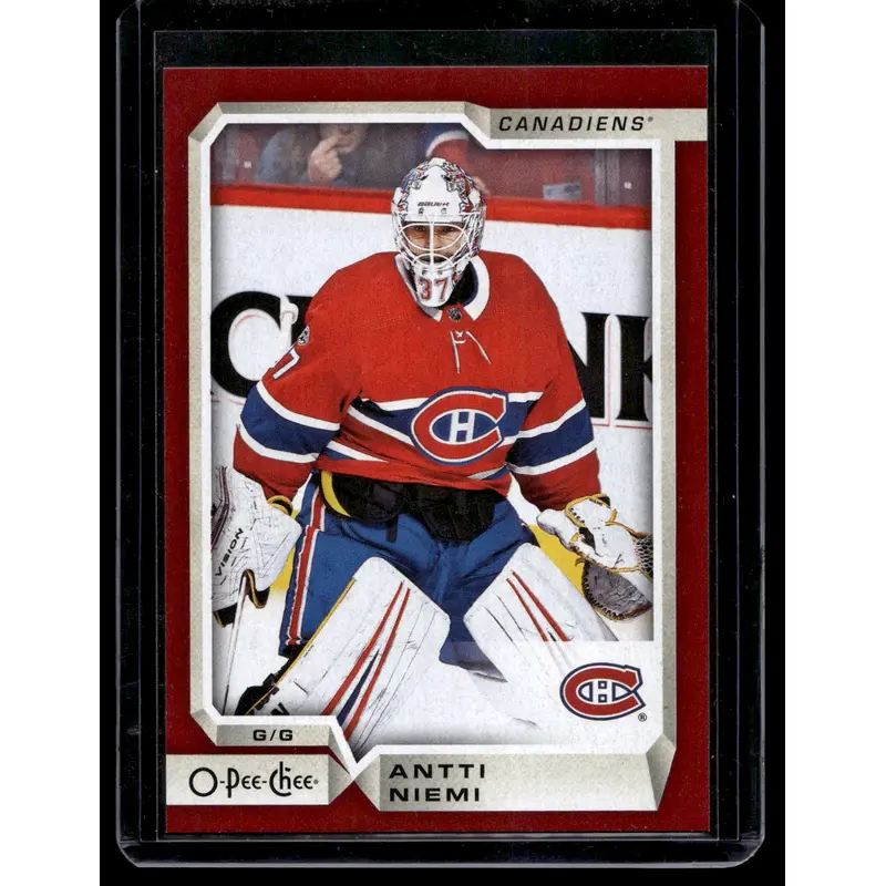 2018-19 O-Pee-Chee - Red Blank Back - Antti Niemi #240
