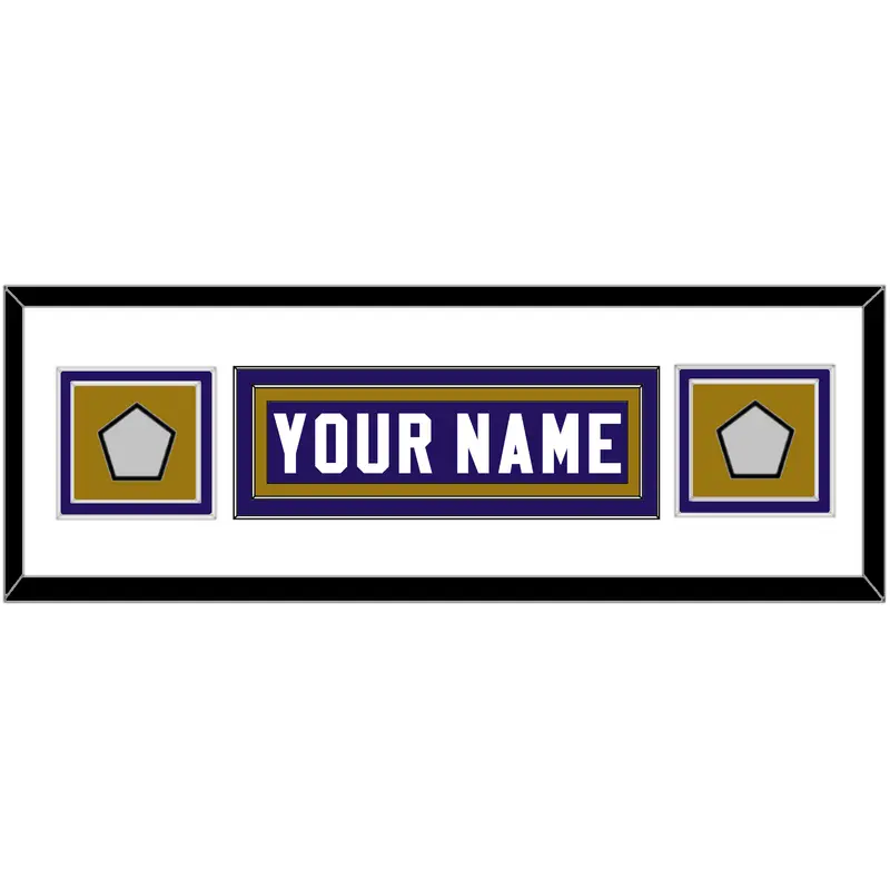 Baltimore Nameplate & Super Bowl XXXV & XLVII Jersey Patches - Home Purple - Double Mat 2