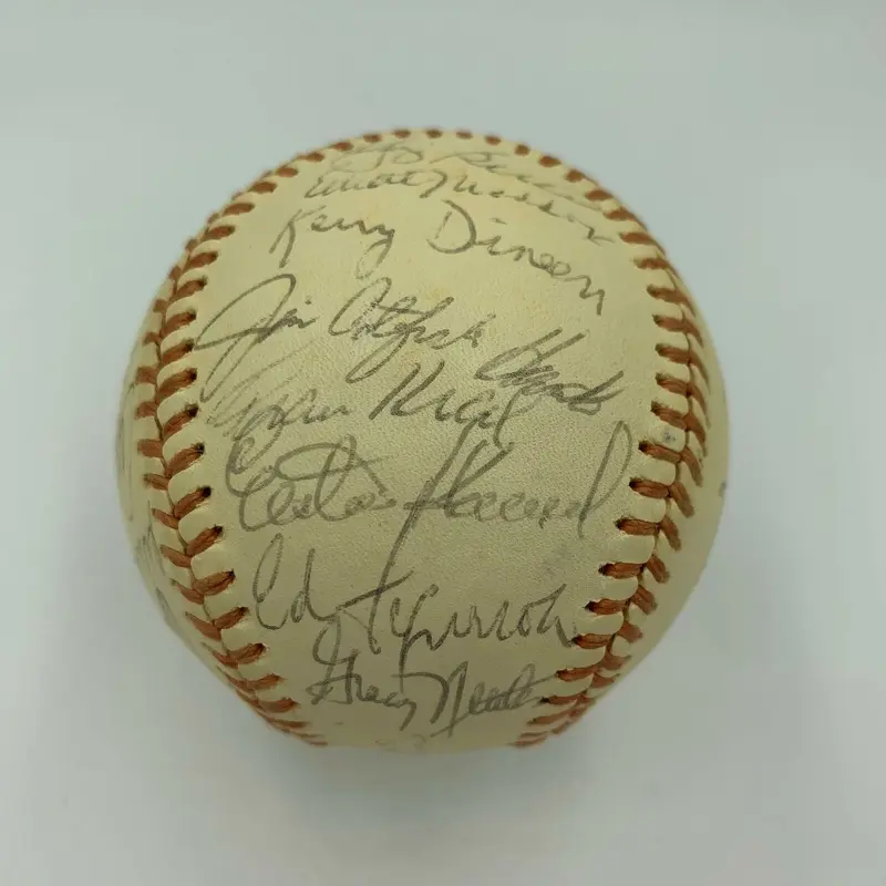 1976 New York Yankees AL Champs Team Signed Baseball Elston Howard PSA DNA
