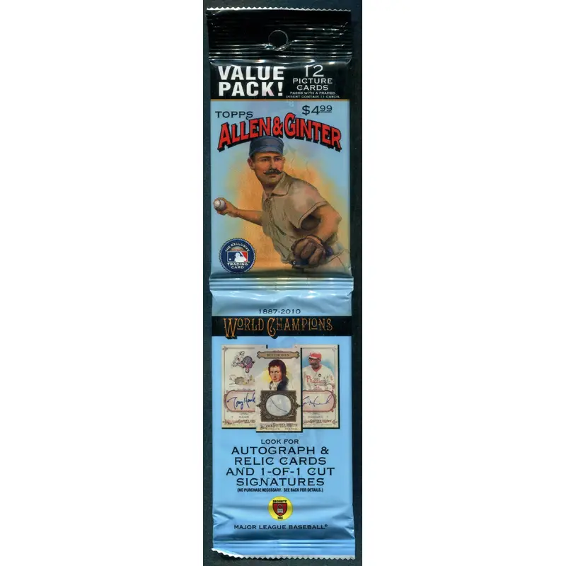 2010 Topps Allen & Ginter Baseball Unopened Value Hanger Pack (12)