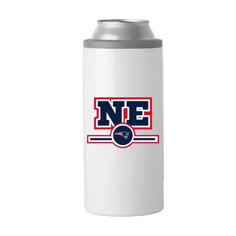 New England Patriots Letterman 12 oz Slim Can Coolie