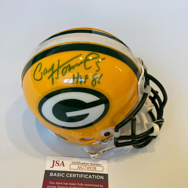 Paul Hornung HOF  1986 Signed Green Bay Packers Mini Helmet JSA COA