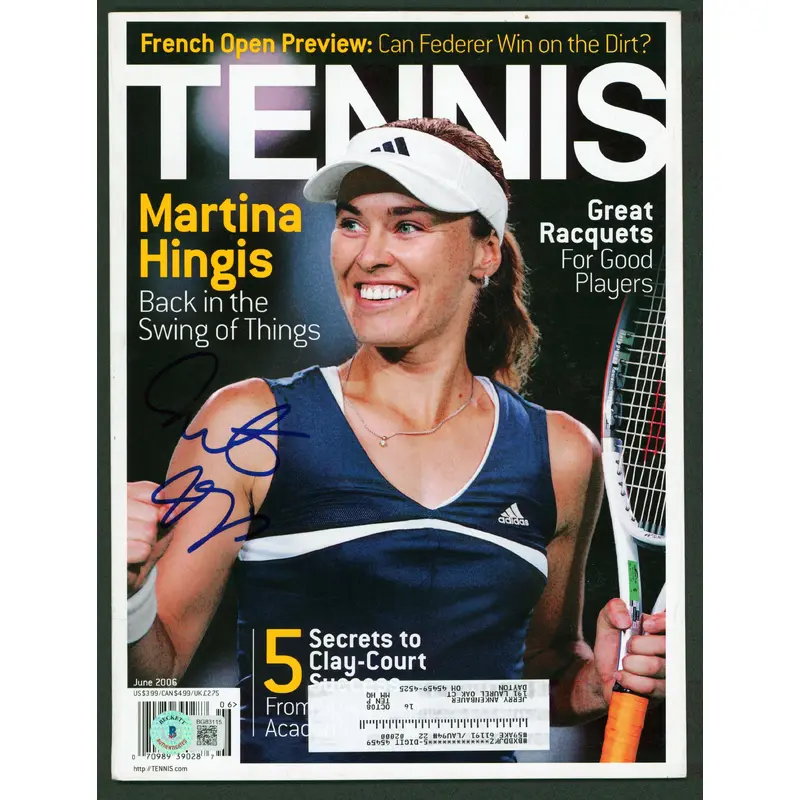 Martina Hingis Authentic Signed June 2006 Tennis Magazine BAS #BG83115