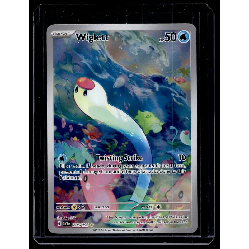 2023 Pokemon Scarlet & Violet - Scarlet & Violet - Illustration Rare - Wiglett #206