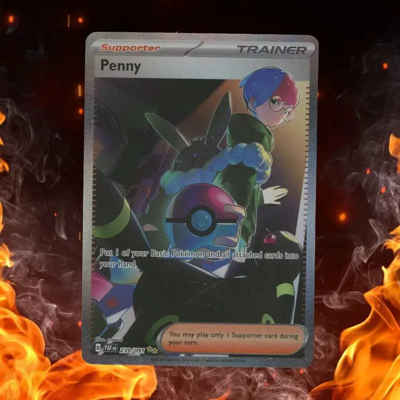 Pokemon Paldean Fates PENNY Special Illustration Rare Trainer 239/091 LP
